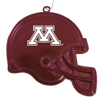 Football Helmet Pewter Christmas Ornament - Minnesota Gophers