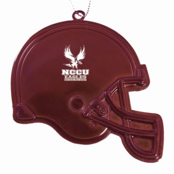 Football Helmet Pewter Christmas Ornament - North Carolina Central Eagles