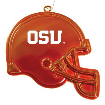 Football Helmet Pewter Christmas Ornament - Oregon State Beavers