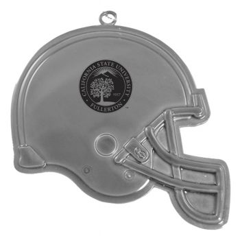 Football Helmet Pewter Christmas Ornament - Cal State Fullerton Titans