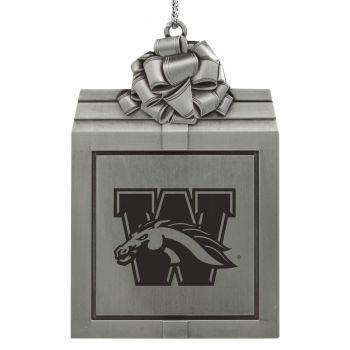 Pewter Gift Box Ornament - Western Michigan Broncos