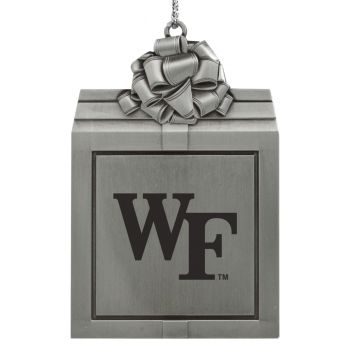Pewter Gift Box Ornament - Wake Forest Demon Deacons