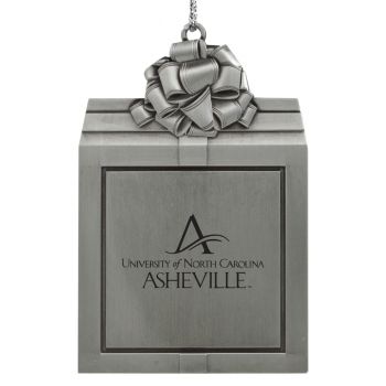 Pewter Gift Box Ornament - UNC Asheville Bulldogs