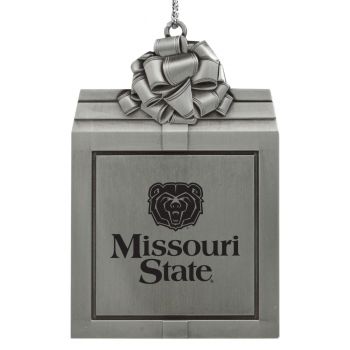 Pewter Gift Box Ornament - Missouri State Bears
