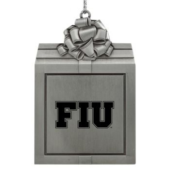 Pewter Gift Box Ornament - FIU Panthers