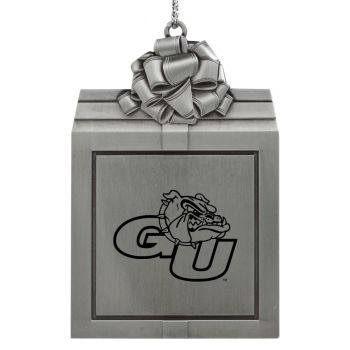 Pewter Gift Box Ornament - Gonzaga Bulldogs