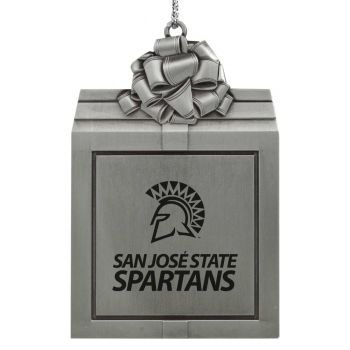 Pewter Gift Box Ornament - San Jose State Spartans