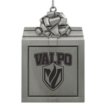Pewter Gift Box Ornament - Valparaiso Crusaders