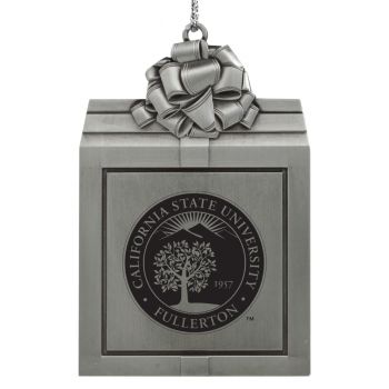 Pewter Gift Box Ornament - Cal State Fullerton Titans