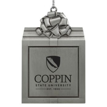 Pewter Gift Box Ornament - Coppin State Eagles