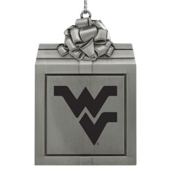 Pewter Gift Box Ornament - West Virginia Mountaineers