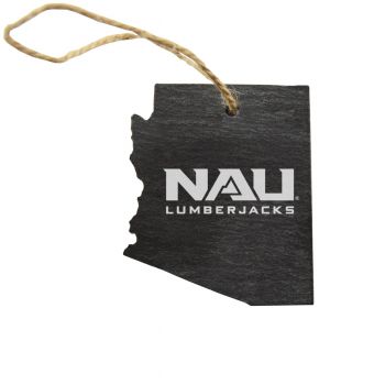 Arizona State Shaped Slate Ornament - NAU Lumberjacks