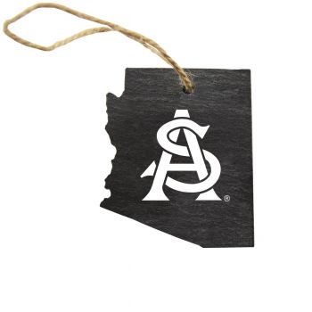 Arizona State Shaped Slate Ornament - ASU Sun Devils