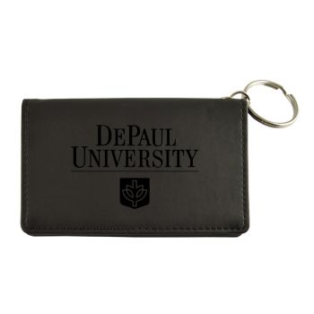 PU Leather Card Holder Wallet - DePaul Blue Demons