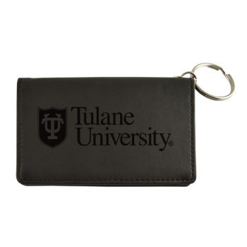 PU Leather Card Holder Wallet - Tulane Pelicans