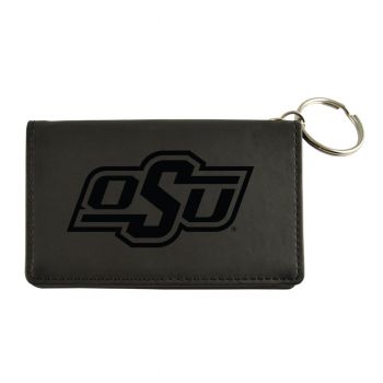 PU Leather Card Holder Wallet - Oklahoma State Bobcats