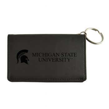PU Leather Card Holder Wallet - Michigan State Spartans