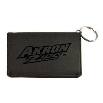 PU Leather Card Holder Wallet - Akron Zips