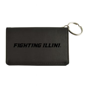 PU Leather Card Holder Wallet - Illinois Fighting Illini