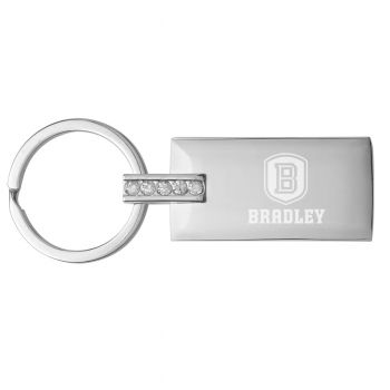 Jeweled Keychain Fob - Bradley Braves