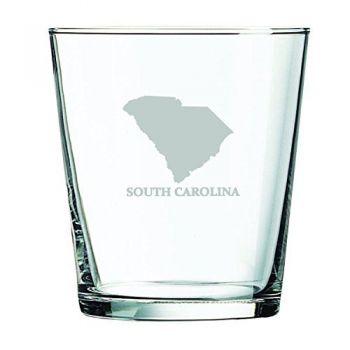 13 oz Cocktail Glass - South Carolina State Outline - South Carolina State Outline