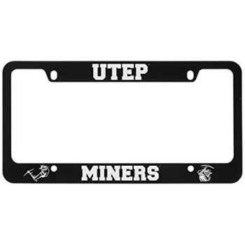 Stainless Steel License Plate Frame - UTEP Miners