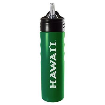 24 oz Stainless Steel Sports Water Bottle - Hawaii Warriors