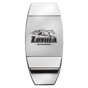Stainless Steel Money Clip - Loyola Maryland Greyhounds