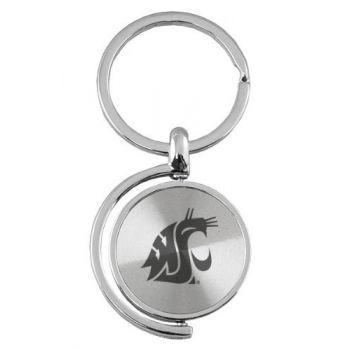 Spinner Round Keychain - Washington State Cougars