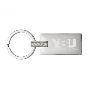 Jeweled Keychain Fob - Youngstown State Penguins