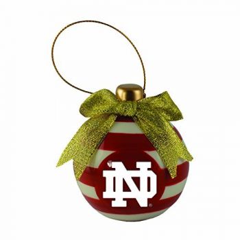 Ceramic Christmas Ball Ornament - Notre Dame Fighting Irish