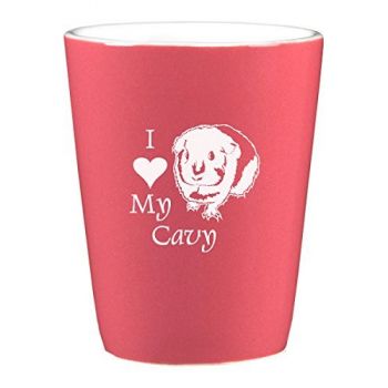 2 oz Ceramic Shot Glass  - I Love My Cavy