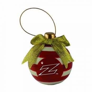 Ceramic Christmas Ball Ornament - Akron Zips