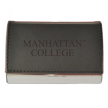 PU Leather Business Card Holder - Manhattan College Jaspers