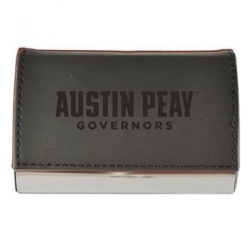 PU Leather Business Card Holder - Austin Peay State Governors