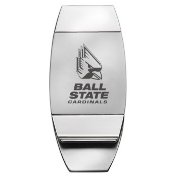Stainless Steel Money Clip - Ball State Cardinals
