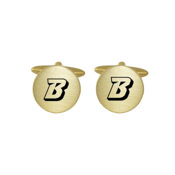 Brushed Steel Cufflinks - Binghamton Bearcats