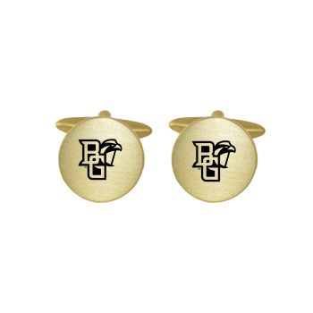 Brushed Steel Cufflinks - Bowling Green State Falcons