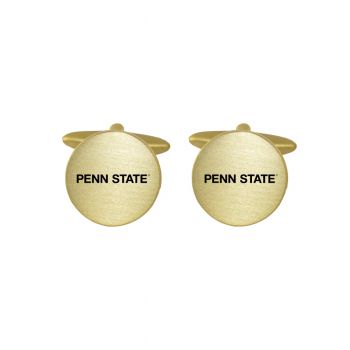 Brushed Steel Cufflinks - Penn State Lions