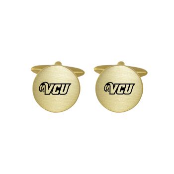 Brushed Steel Cufflinks - VCU Rams