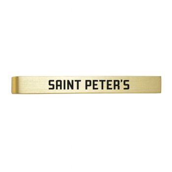 Brushed Steel Tie Clip - St. Peter's Peacocks