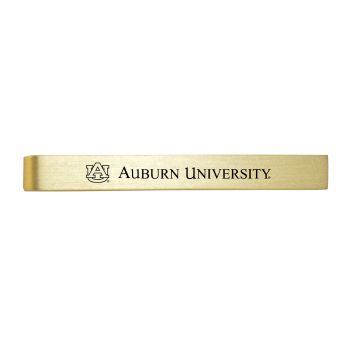 Brushed Steel Tie Clip - Auburn Tigers