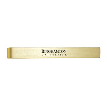 Brushed Steel Tie Clip - Binghamton Bearcats