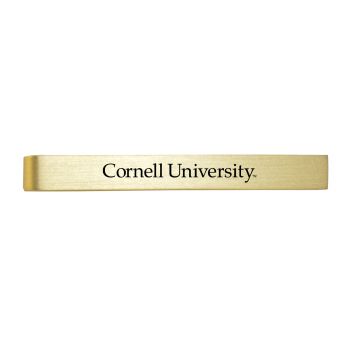 Brushed Steel Tie Clip - Cornell Big Red