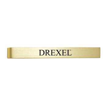 Brushed Steel Tie Clip - Drexel Dragons