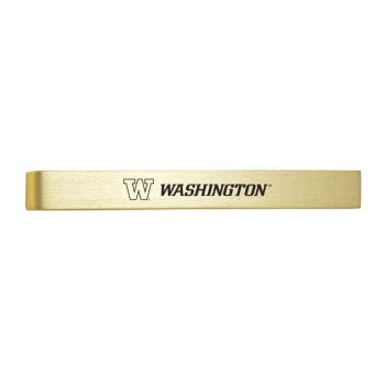 Brushed Steel Tie Clip - Washington Huskies