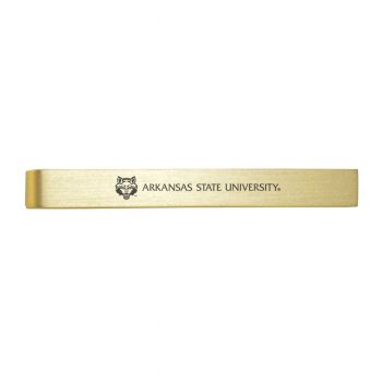 Brushed Steel Tie Clip - Arkansas State Red Wolves