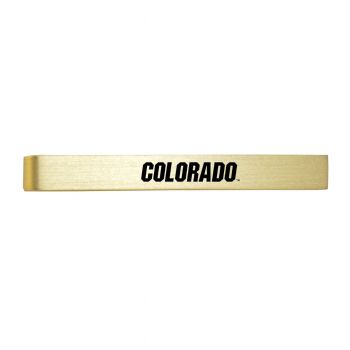 Brushed Steel Tie Clip - Colorado Buffaloes