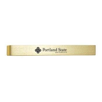 Brushed Steel Tie Clip - Portland State 