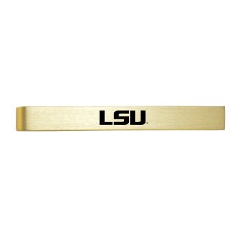 Brushed Steel Tie Clip - LSU Tigers
